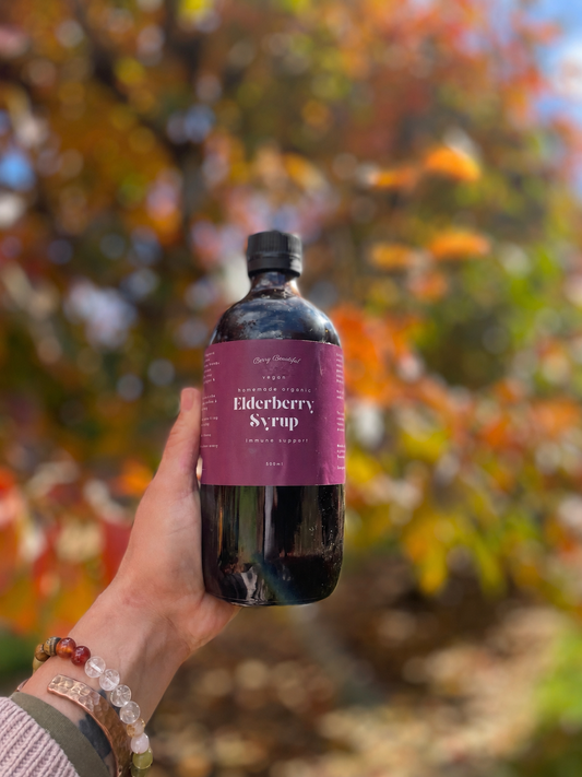 Vegan organic homemade elderberry syrup 500ml