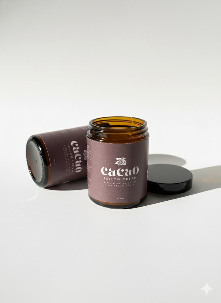 Cacao Grass-Fed Tallow Cream for Skin – Nourishing Natural Skincare